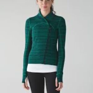 Lululemon Precision Jacket Cyber Jungle Hero Blue Green Size 10